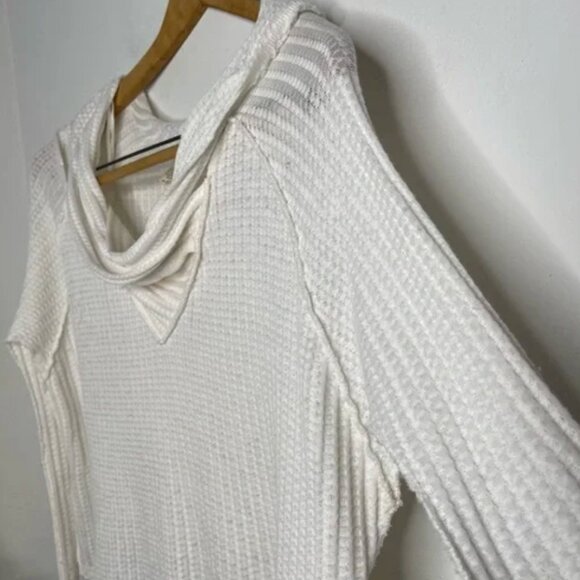 We The Free - Cream Waffle-Knit Top, M - Picture 7 of 10
